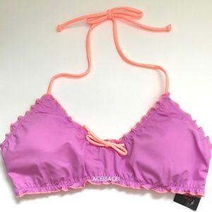 NWT*SWIM TOP BIKINI BRA---PURPLE&PEACH--M